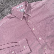 LL Bean Oxford Shirt Mens Wrinkle Resistant Button Down Pink 16.5-36 EXCELLENT