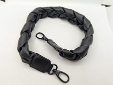 Braided Strap for purse black faux leather 28" replacement
