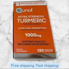Qunol EXTRA STRENGTH TURMERIC 1000mg 120 Caps EXP05/26+ 4 month supply