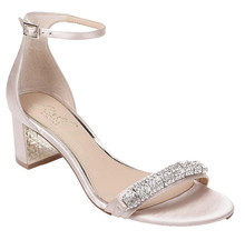 Jewel Badgley Mischka Ramsay Open Toe Block Heel Size 6.5 New