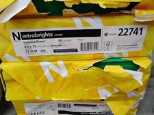 Astrobrights Color Cardstock, 65 lb Cover Weight, 8.5 x 11, Gamma Green, 250/