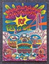 1968 SF Pop Festival Postcard Iron Butterfly Canned Heat CCR Deep Purple