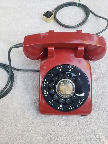 Early Vintage Red 2-Tone Western Electric 1954 501 C/D phone telephone