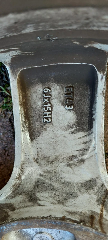 4 original VW Alufelgen 6J x 15 H2 ET43 - 5 Loch - VW Polo 9N3 - Bild 3 von 4