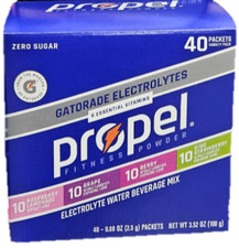 Propel Gatorade Electrolytes - Zero Sugar/Zero Calories - Variety Pk - 40 Sticks