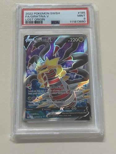 Giratina V 185/196 Lost Origin Full Art Holo PSA 9