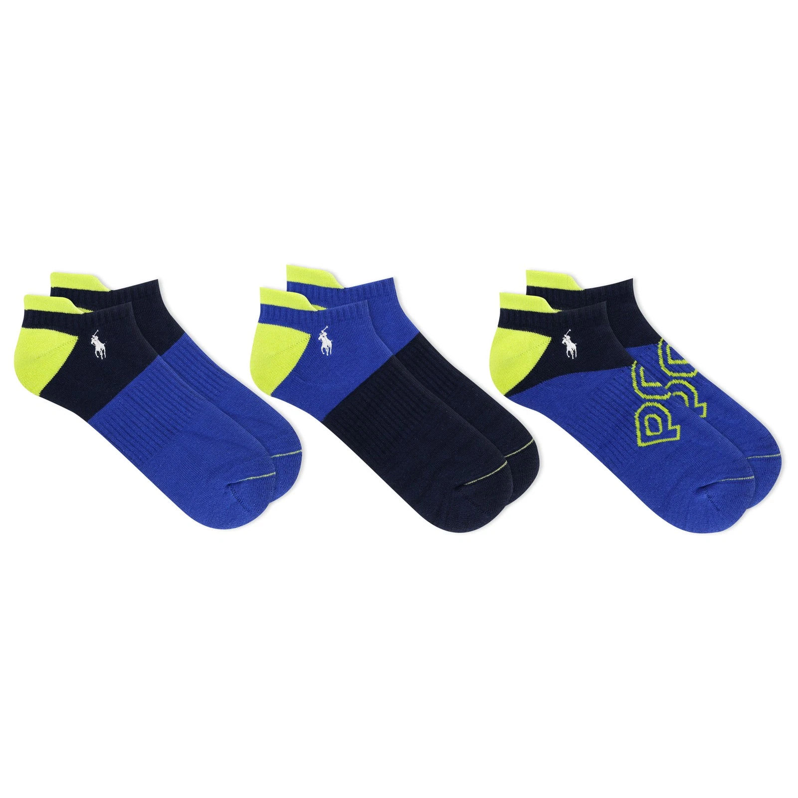 Polo Ralph Lauren Mens Low Cut Ankle Socks Assorted/Tonal Brights