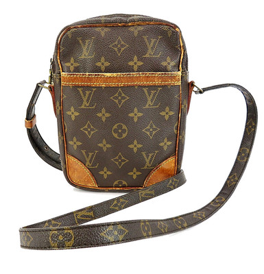 Echte LOUIS VUITTON Danube Monogramm Crossbody Schultertasche Handtasche #63457