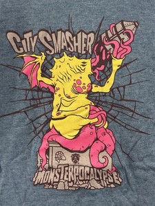 Monsterpocalypse City  Smasher Gen Con 2019 The Ram Blue  T-Shirt XL