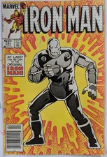 Iron Man #191 Marvel Comics 1985 Newsstand Edition F/VF Sleeve & Board