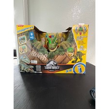 Imaginext Jurassic World Thrash Attack Dilophosaurus Toy 26" Dinosaur Sounds