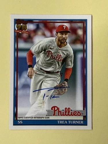 2026 Topps Series 1 Trea Turner 1991 Topps Baseball Autographs (RAW)