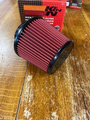 K&N UNIVERSAL 3" INCH 76mm CONE DRY HIGH FLOW Cold Air Filter Intake 14084-2