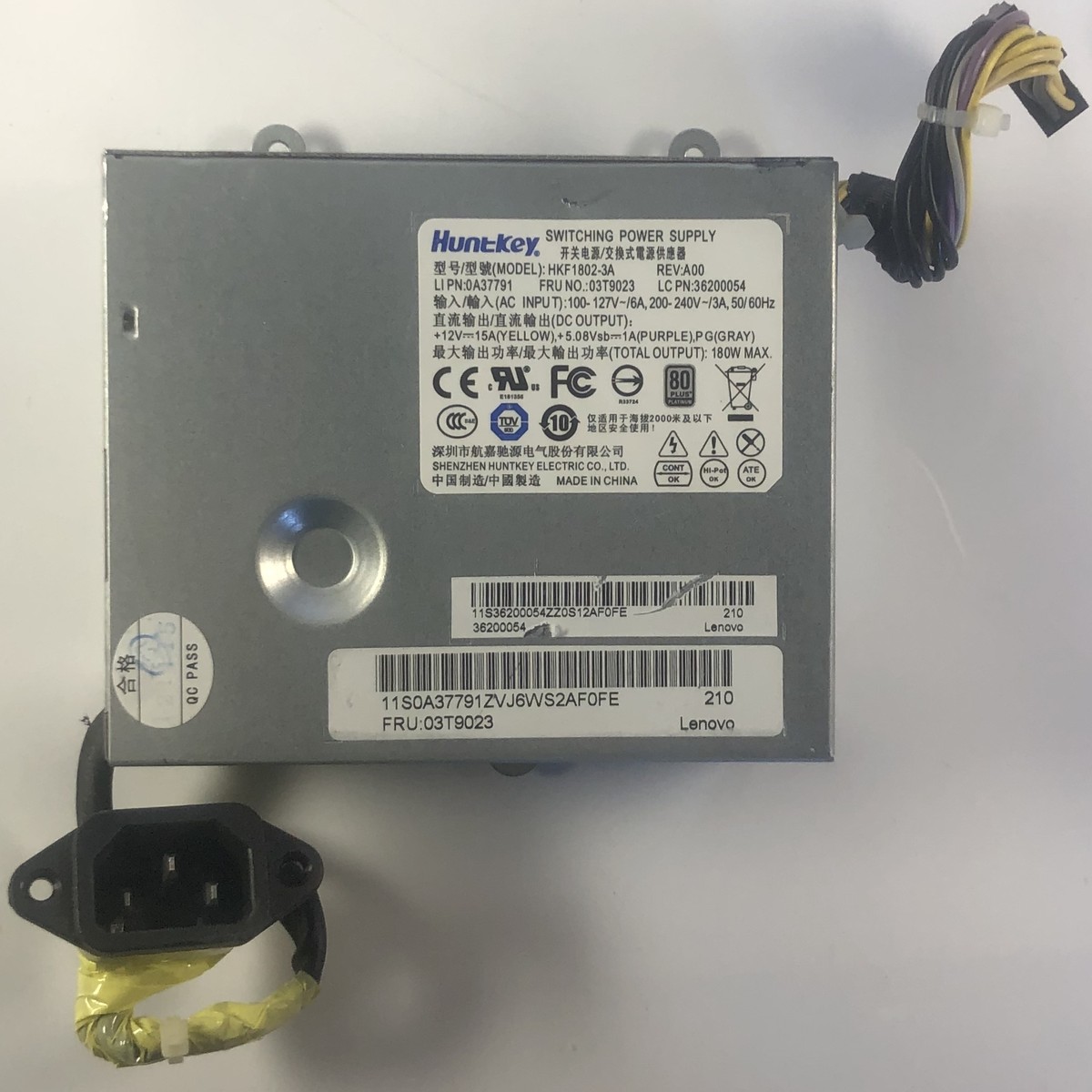 Lenovo ThinkCentre Edge M72z AIO HKF1802-3A 180W Switching