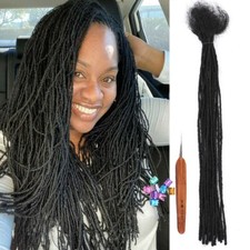 8-24 In 0.2cm Thin Dreadlocks 100 Human Hair Dreads Extensions Real Afro Dreads