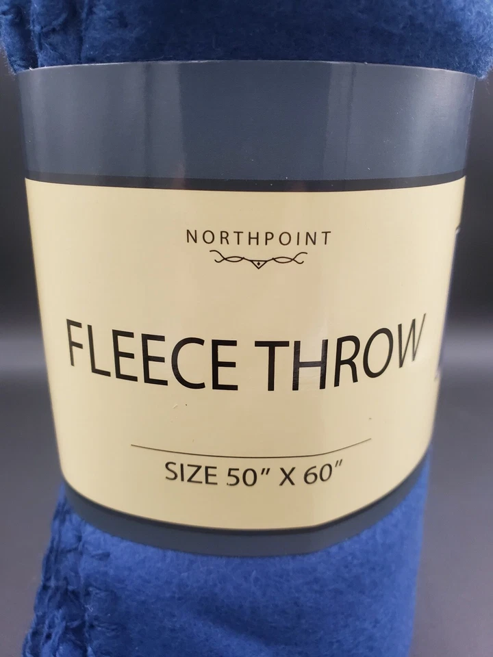 NEW NorthPoint Blue Fleece 50X60" Blanket Quilt Throw Gift BRAND NEW - Image 2 of 4