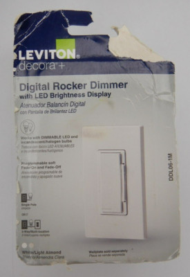 Leviton DDL06-1M Decora Digital Switch for Dimmable LED Halogen  Incandescent