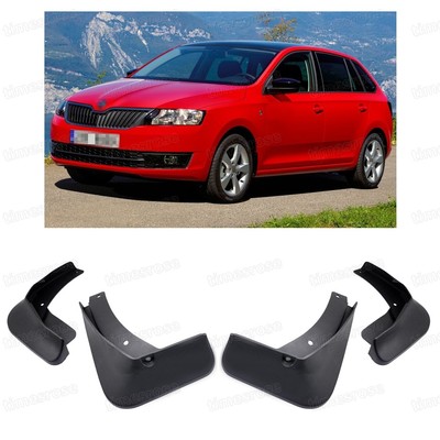 Front & Rear Mud Flaps Guard Fender Mudguard for Skoda Rapid Spaceback 2013-2015