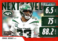 2020 Score #NLS-Jamal Adams Next Level Stats Red Near mint or better
