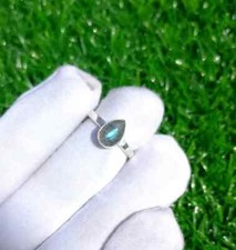 Natural Labradorite Ring Statement Ring 925 Sterling Silver Unique Ring Gift