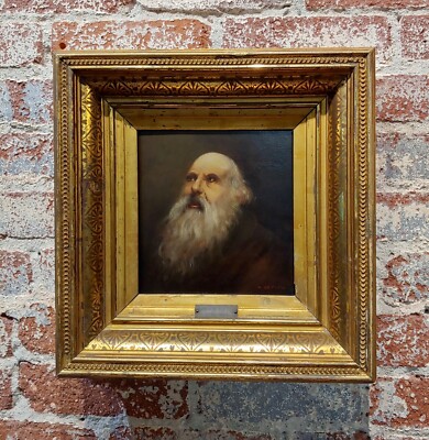 Abel De Pujol - Portrait of an old Patriarch - 19th century Oil painting