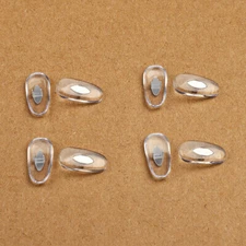 4 Pairs Clear / Gold / Beige Replacement NosePads for Ray-Ban Aviator RB3025