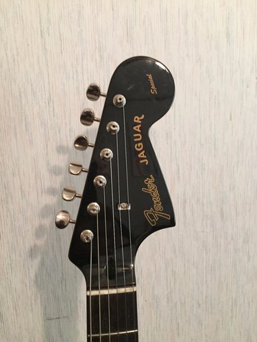 fender jaguar special guitar made in japan black and chrome near