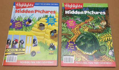 2 Issues of Highlights Magazines - Back to School & The Best of Hidden Pictures