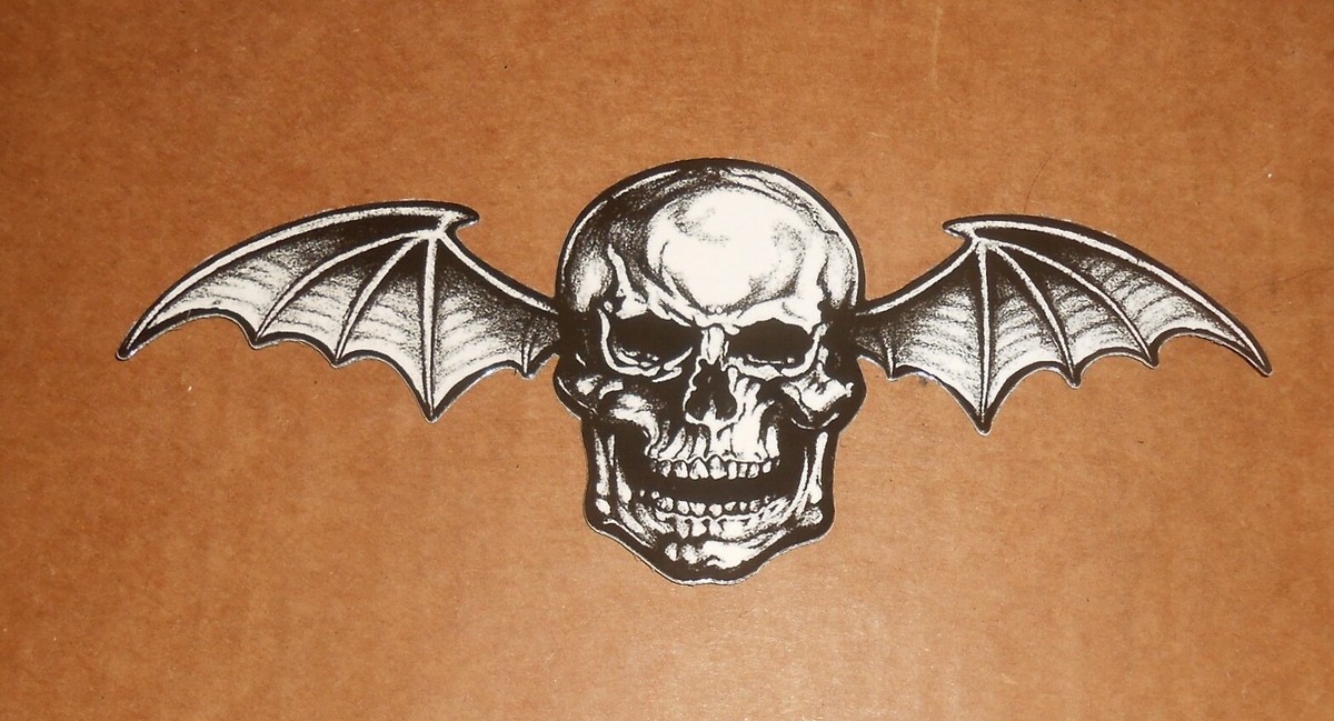 Avenged Sevenfold 2007 Sticker Original Promo 7x3 (skull bat) | eBay