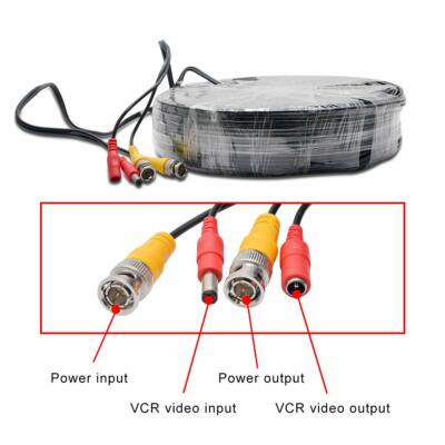 Microphone RCA Audio Mic DC Power Supply Adapter Cable Set for Security  Camera