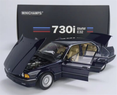 for Minichamps for BMW for 730i for E32 Dark blue 1:18 Truck Pre