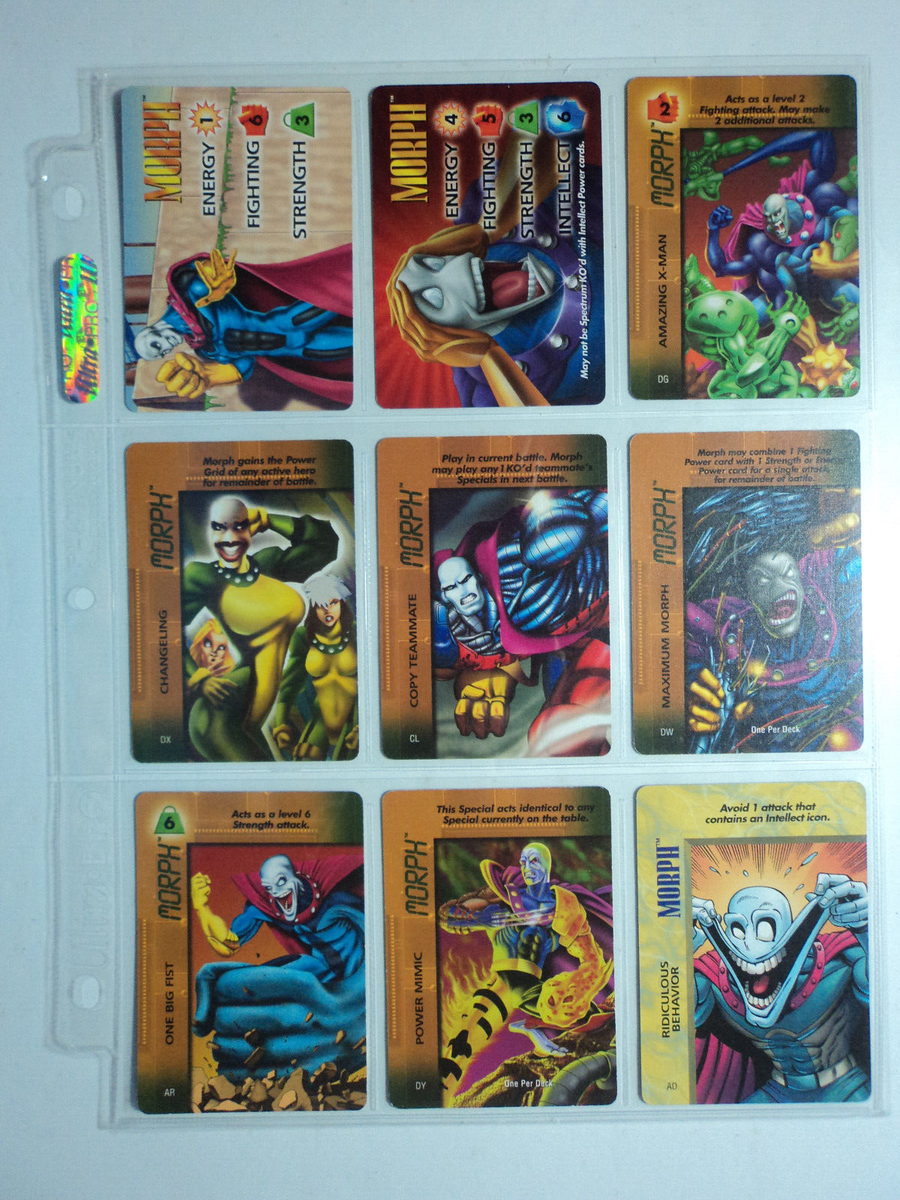 1996 MARVEL OVERPOWER MISSION CONTROL MORPH (MC/IQ) SET OF 2 HERO