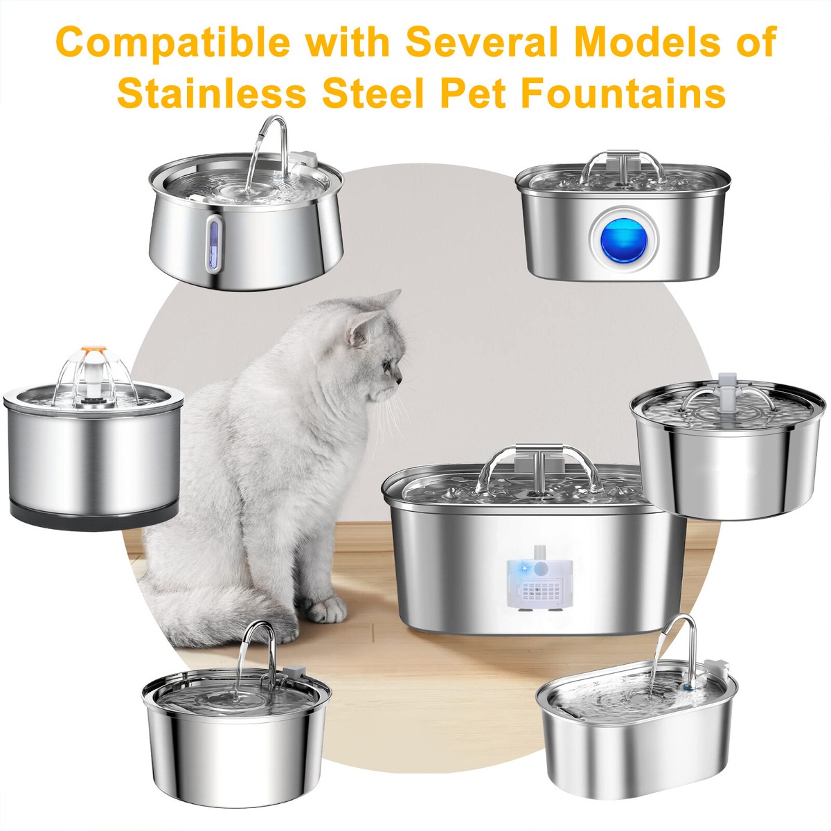 Upgraded Pet Water Fountain Pump Replacement Quiet USB Motor for Cat  Dispenser | eBay