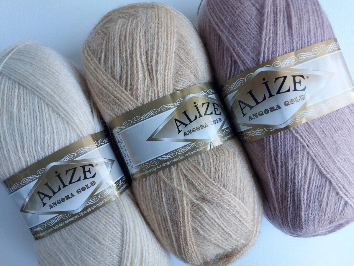 Yarn Alize Angora Gold wool yarn mohair yarn аngora yarn wool yarn