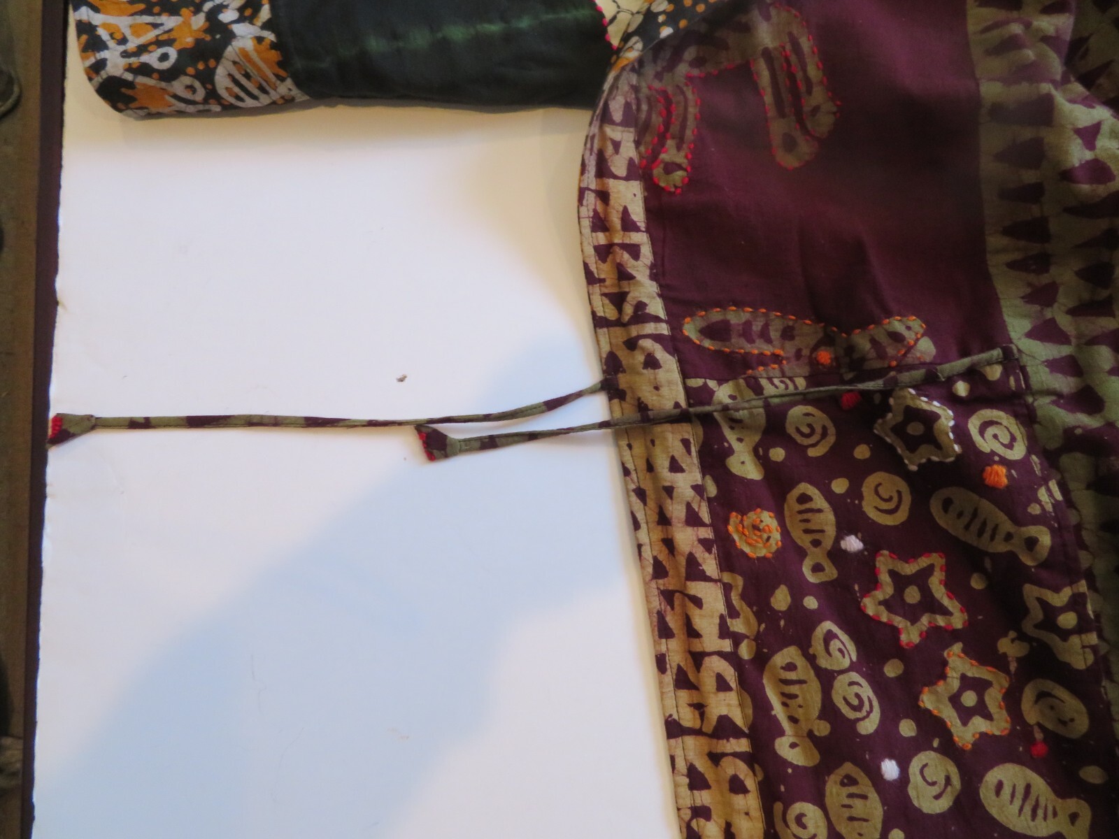 Vintage Unique Reversable Patchwork Poncho Shawl … - image 23