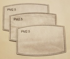 Mask Filter : 5 Layers, Activated Carbon Center Layer, Replaceable. 3 per pack