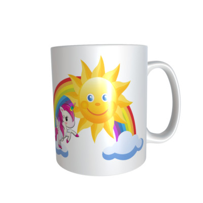 Einhorn Sonne - Zwei Farben Tasse - Kaffee - Tee - Tasse - Mug - Kakao
