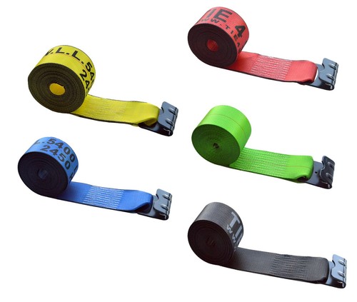 USA 10 Pack Flatbed Truck Tie Down 4 X 30' Winch Strap W/Flat Hook WLL 5400 LBS - Foto 4