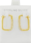 LAB CREATED WHITE SAPPHIRE DANGLING EARRINGS .925 STERLING SILVER - NWT — photo 1