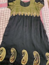 Beautiful Elegant color black Kurta kurti long Size Medium
