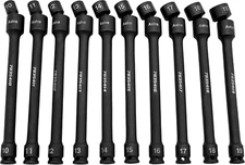 78354 10-Piece 3/8" Drive 6 Point Pinless Universal Torque-Saver Impact Extensio