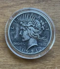 1921 $1 Peace Dollar Dark Toned 90% Silver