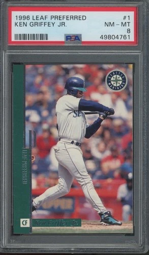 1996 Leaf Preferred #1 Ken Griffey Jr NM MT PSA 8