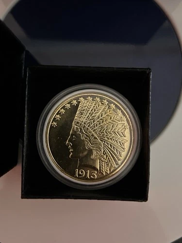 AMERICAN Historic Society Coin $10 Indian Head Eagle 1913 GOLD #3 Box Set Proof