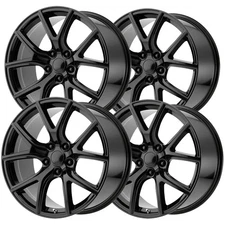 (Set of 4) Replica PR181 Track Hawk 20x9 5x5" +34mm Gloss Black Wheels Rims