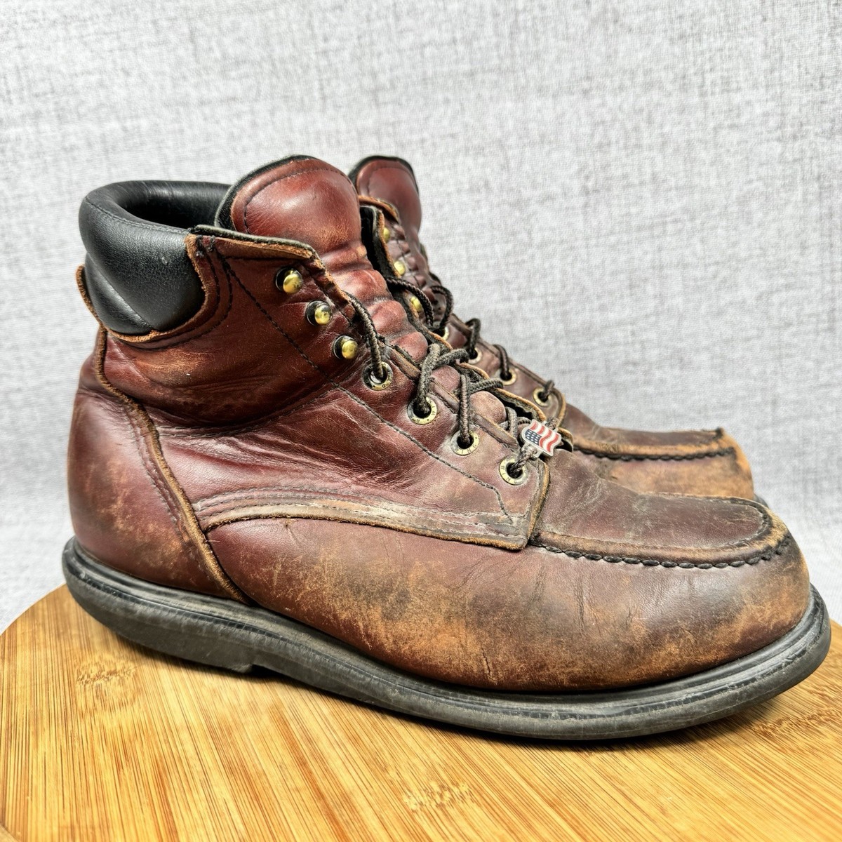 Vintage Red Wing Moc Toe Supersole Work Boots Leather Vintage Red Wing 203  main image 2