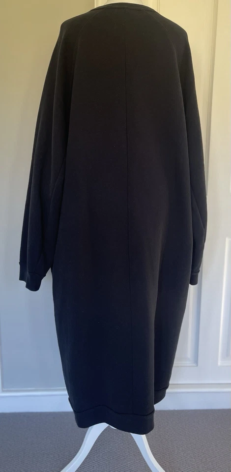 Raey Preloved Oversized Black Cotton-Jersey Sweatshirt Dress UK12 RRP £295.00 - Image 4 of 4