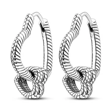 MULA Original Serpentine Heart Hoop Earrings Women Jewelry 925 Sterling Silver