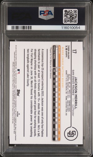 Colección dorada Topps #17 Jackson Merrill Gold Wave RC/75 PSA 10 2024 - Imagen 2 de 2