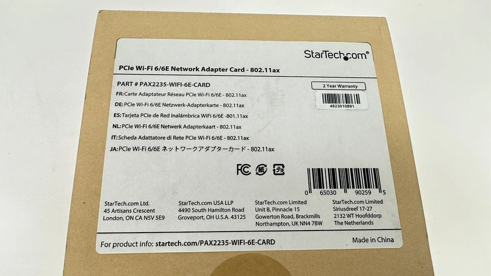 StarTech Wi-Fi 6E PCI-e Adapter Network Card w/Bluetooth 5.3 Mag Base 2x Antenna - Image 2 of 4